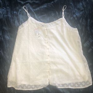Stunning spaghetti strap white with glitter Maurices tank top